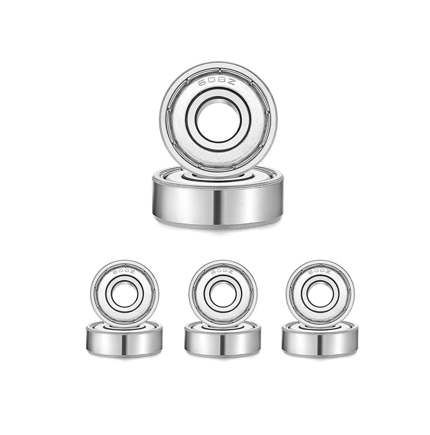 608Z (8x22x7mm) Ball Bearings Metal Double Shielded Radial Ball Bearings | 3D Printer or Robotics or DIY Projects or Wheelchair Wheel