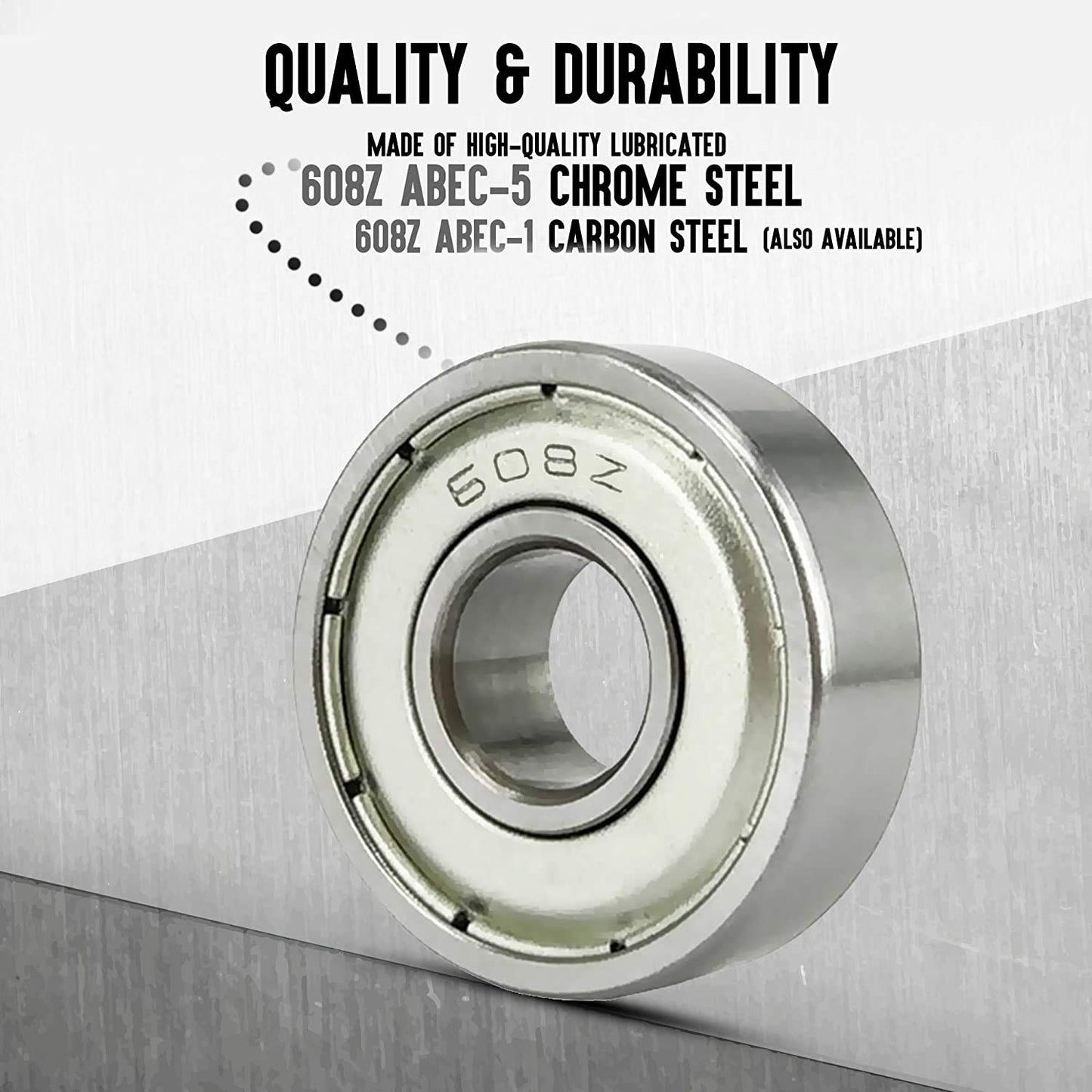 608Z (8x22x7mm) Ball Bearings Metal Double Shielded Radial Ball Bearings | 3D Printer or Robotics or DIY Projects or Wheelchair Wheel