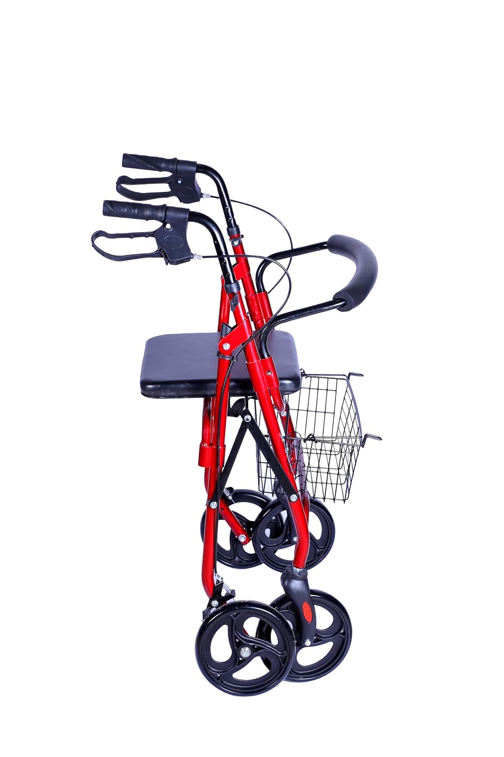 Lightweight Foldable Aluminium Dual Use Rollator Walker With Seat for Seniors