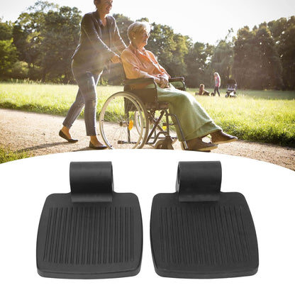 Wheelchair Footrest - Replacement Plastic Foot Plate For Left & Right Side Of Wheelchairs | Easy Install (Pack Of 2)