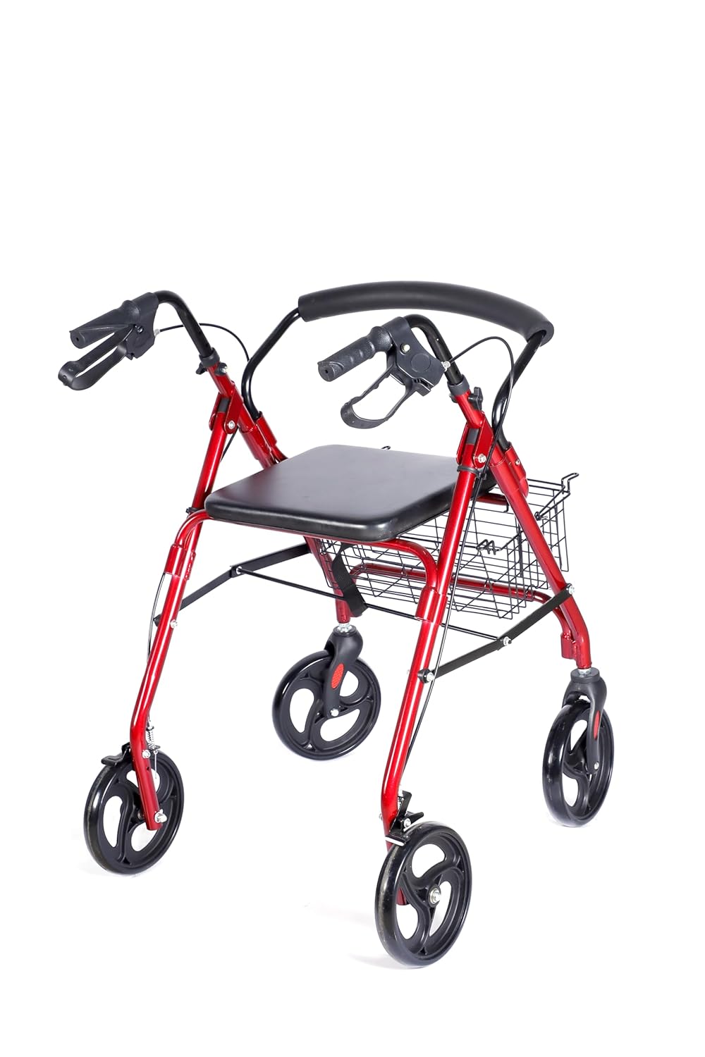 Lightweight Foldable Aluminium Dual Use Rollator Walker With Seat for Seniors