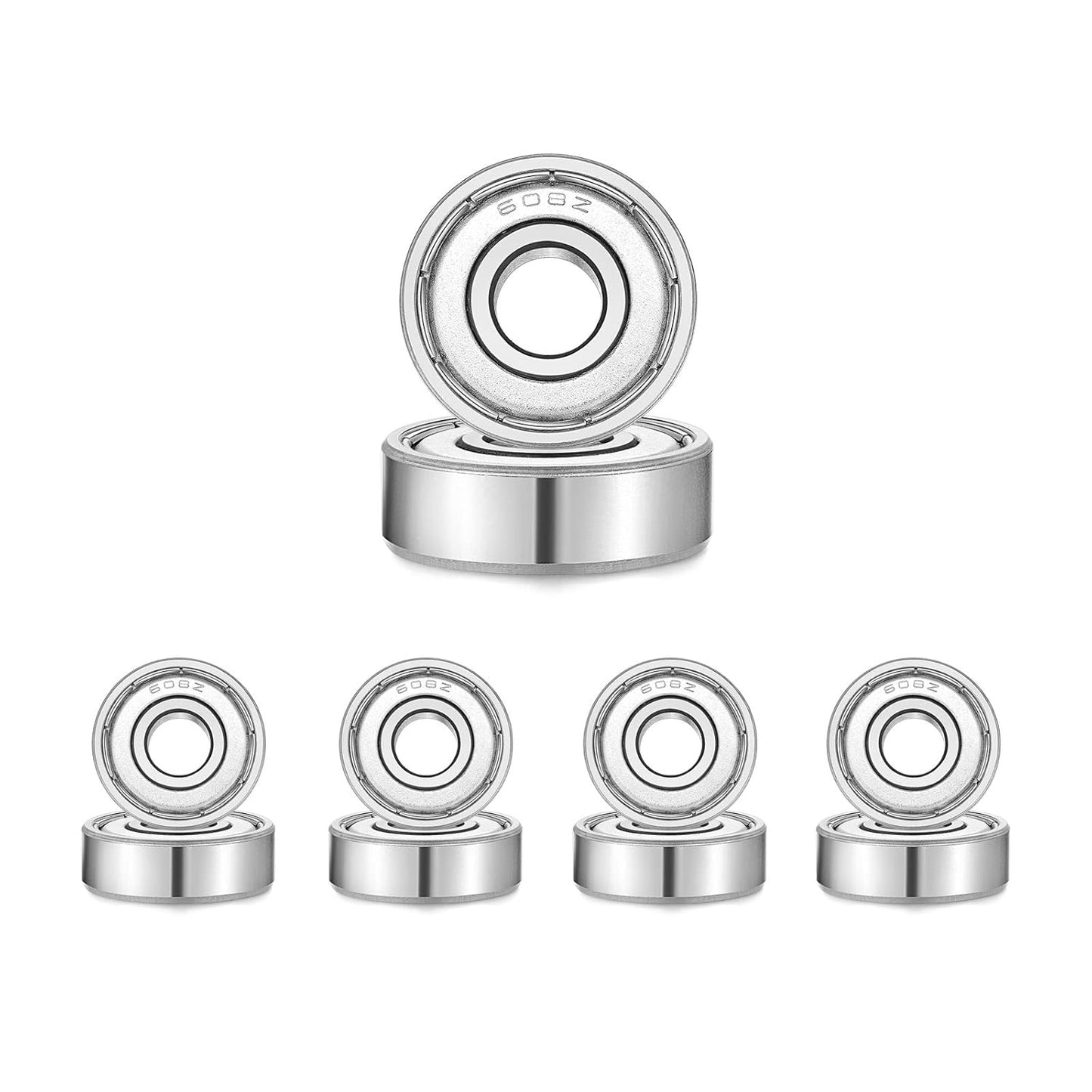 608Z (8x22x7mm) Ball Bearings Metal Double Shielded Radial Ball Bearings | 3D Printer or Robotics or DIY Projects or Wheelchair Wheel