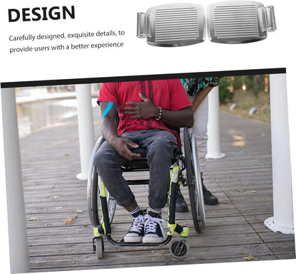eOnakart Aluminium Foot Rest for Wheelchair (Pair) – Strong & Durable Replacement Footrests | Lightweight, Adjustable, Easy to Attach, Universal Fit for Most Standard Wheelchairs