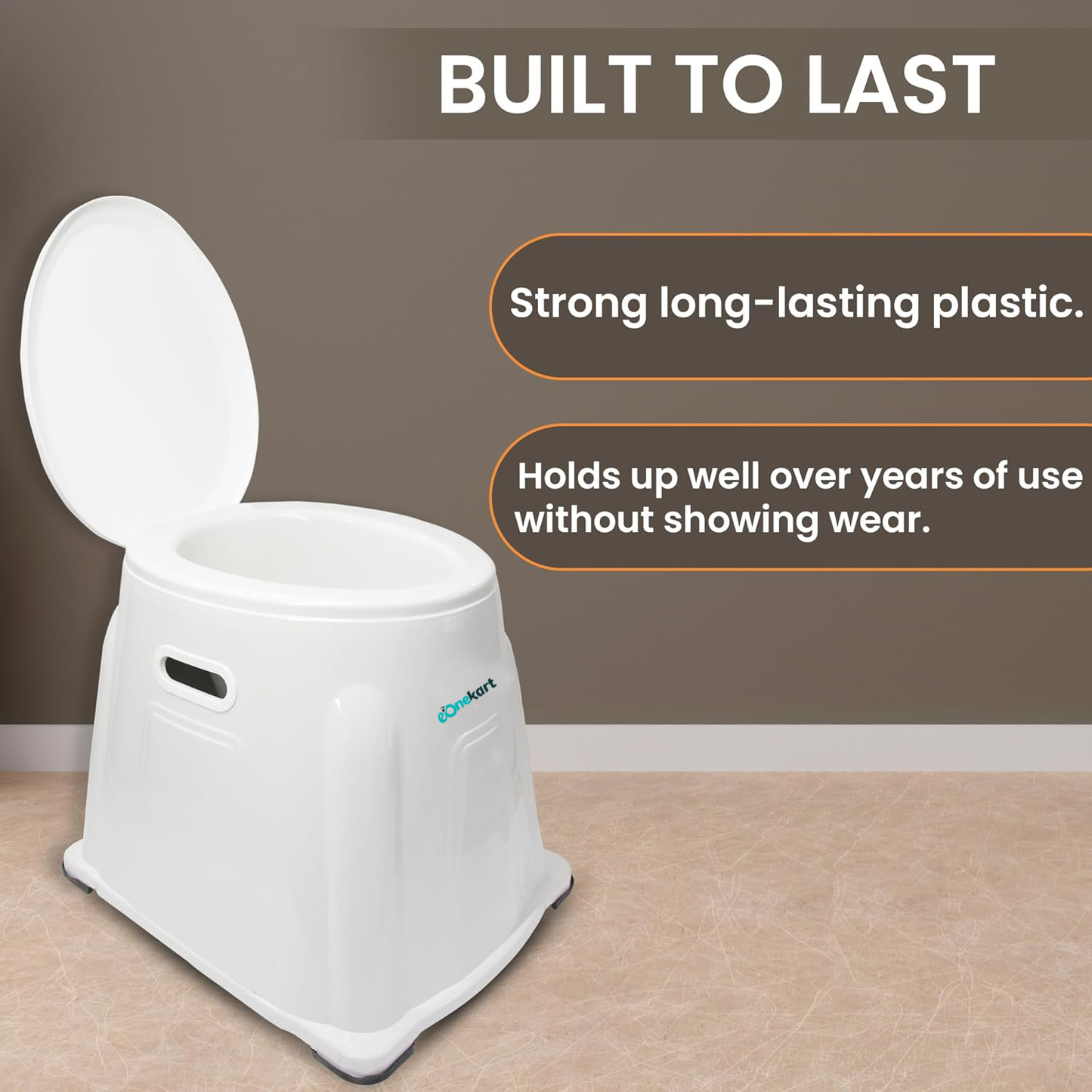 Heavy Duty Portable Commode Indian Toilet to Western Converter - Commode Stool for Indian Toilet | Toilet Stool for Patients, Pregnant Woman, Adults, Elderly, Kids, Handicap | Portable Toilet Seat | Toilet Chair I Capacity Upto 110 Kgs