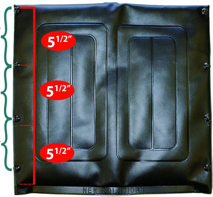 eOnekart Universal Wheelchair Replacement Seat & Back Cover Set of Size 17" Width x 19" | Depth Deluxe Leather Waterproof Easy to Clean & Use | Comfortable, Washable & Durable for Standard Wheelchairs