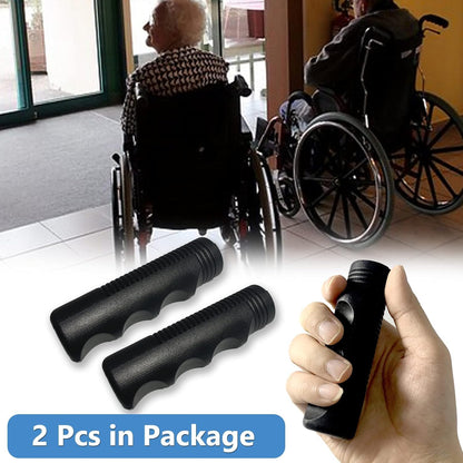 eOnekart Wheelchair Handle Grip Replacement for Dia 7/8 Inch Universal Size | Non-slip PVC Comfortable Grip Design | Medical Disability Walking Mobility Equipment Parts & Accessories | 1 Pair, Black