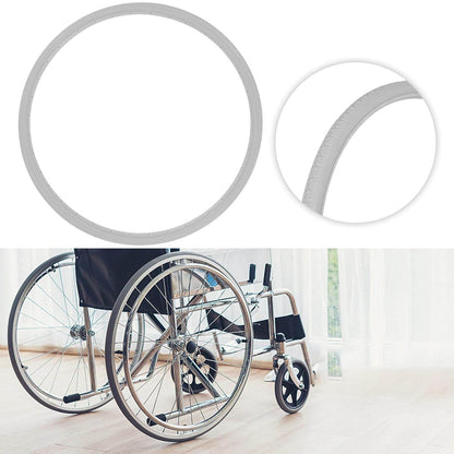 eOnekart 22 Inch (22×1 3/8) Replacement Wheelchair Puncture Proof Solid PU Rear Wheel Tires Grey (Pack Of 2)