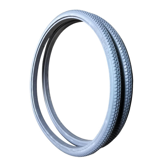 eOnekart 22 Inch (22×1 3/8) Replacement Wheelchair Puncture Proof Solid PU Rear Wheel Tires Grey (Pack Of 2)