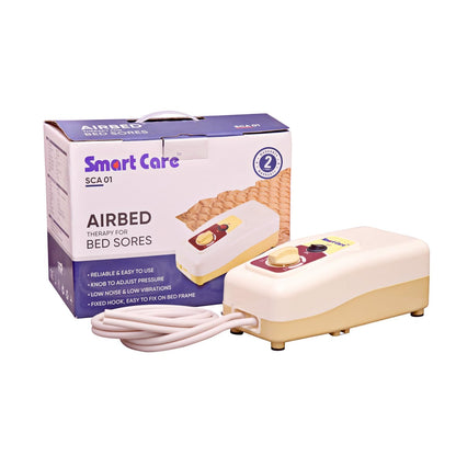 Air Bed Mattress Anti Decubitus Air Pump & Bubble Mattress (Beige) Portable Adjustable Durable PVC Material