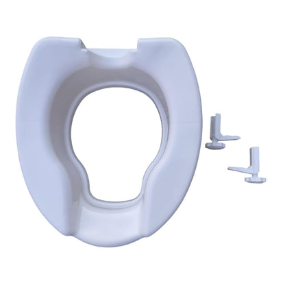 Commode Raiser Seat 4 inch | Comfortable, Lightweight Portable Commode Seat Raiser/Adjustable Toilet Seat - Universal (White)