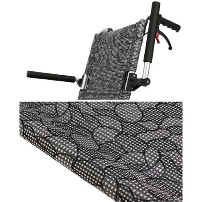 Ultralightweight Compact Foldable Portable Aluminum Transit Wheelchair With Travelling Carry Bag - Flip Up Footrests & Armrests | Attendant Propelled With Brake For Adults, Elderly & Children