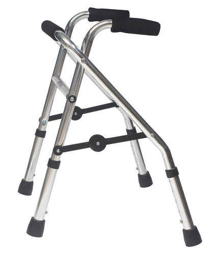 Smartcare Silver Aluminium 5 Inch Height Adjustable Folding Walker for Kids 966LS (Small Size) - Extremely Lightweight Portable Stylish & Secure Mobility Solution