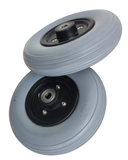 8 Inch (200×50) Front Caster Wheel for Electric Wheelchair With Bearing (Pack of 2) - Grey