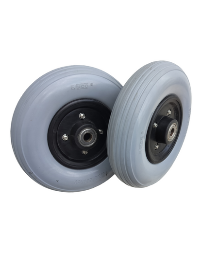 8 Inch (200×50) Front Caster Wheel for Electric Wheelchair With Bearing (Pack of 2) - Grey