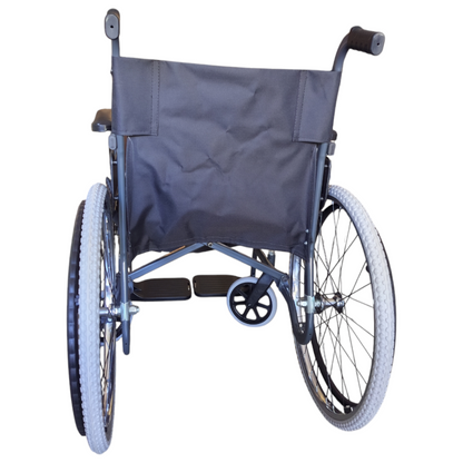 Karma Champion 200 Lightweight Foldable Wheelchair WithbSpoke Rear Wheels & Tipper Lever | Self-Propelled | Carbon Steel Frame | Upto 100 Kg | Comfortable and 2X Durable