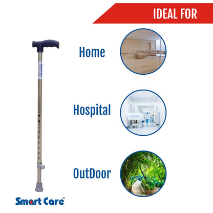 Walking Stick - SS930 Height Adjustable Strong Durable Anti-Slip Lightweight Walking Cane | Hand Stick for Old People & Adults Men & Women