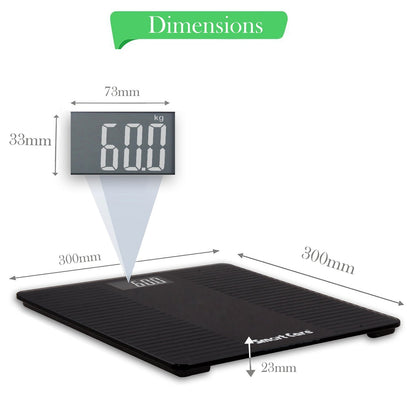 Smartcare Electronic Bathroom Digital SC0181 Glass Top Weighing Scale (Black)