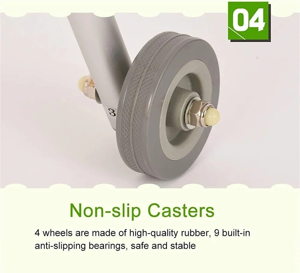 eOnekart CP Child Rollator Walker | Lightweight Foldable Reverse Walker for Kids | Soft Wheels | Aluminum Frame | Height Adjustable | Child Stand & Mobility Support for Cerebral Palsy