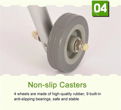 eOnekart CP Child Rollator Walker | Lightweight Foldable Reverse Walker for Kids | Soft Wheels | Aluminum Frame | Height Adjustable | Child Stand & Mobility Support for Cerebral Palsy