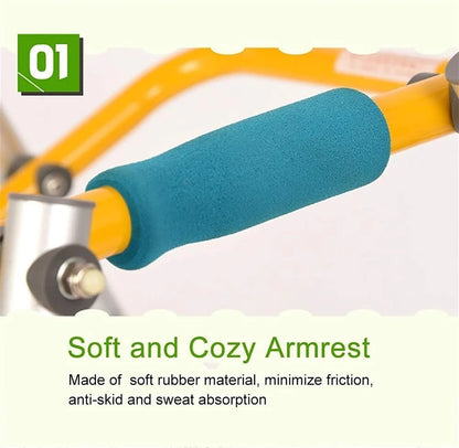 eOnekart CP Child Rollator Walker | Lightweight Foldable Reverse Walker for Kids | Soft Wheels | Aluminum Frame | Height Adjustable | Child Stand & Mobility Support for Cerebral Palsy