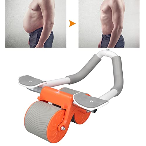 Exercise Ab Roller Automatic Rebound With Elbow Support With Knee Pad For Abs Workout