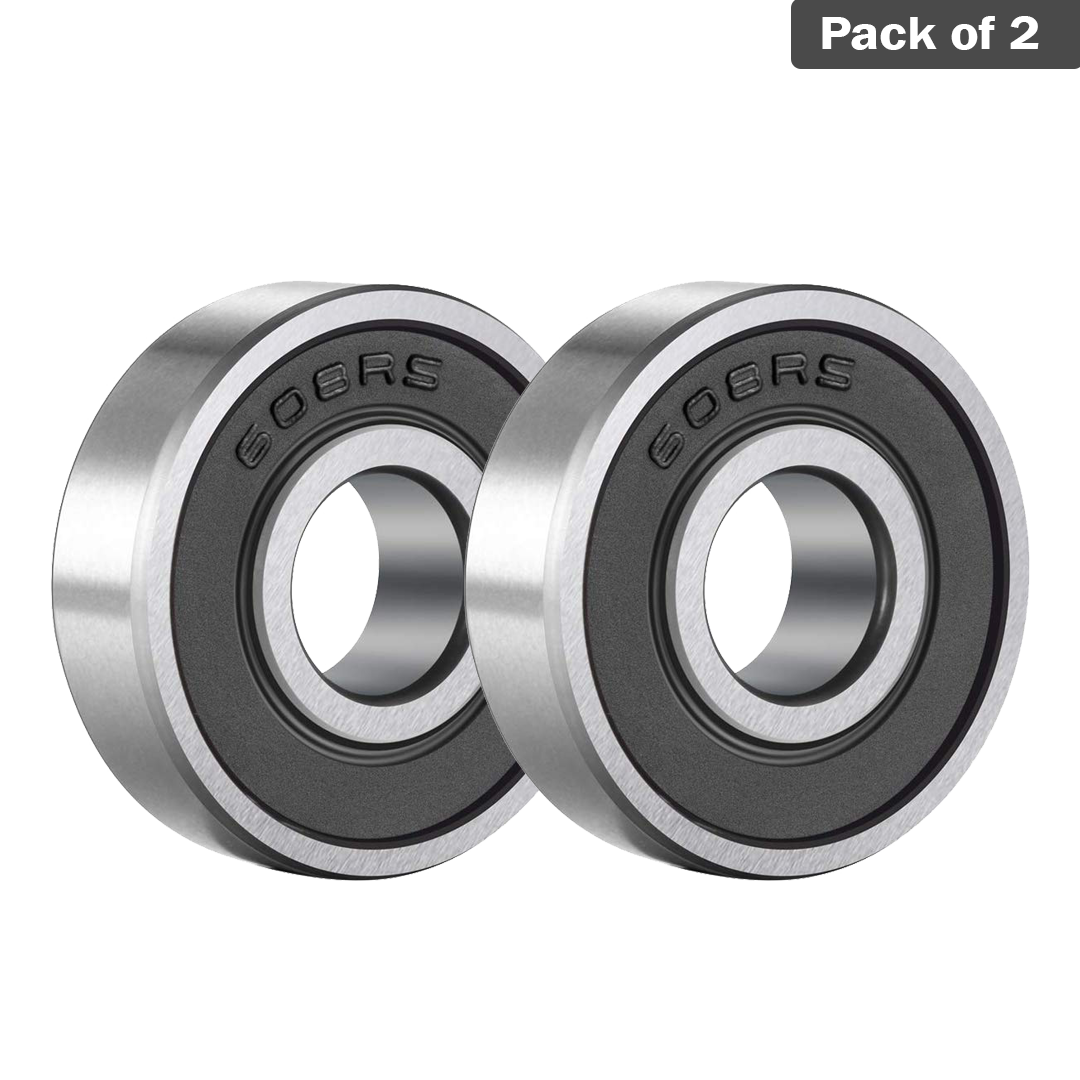 608RS (8x22x7mm) Ball Bearings Metal Double Shielded Radial Ball Bearings | 3D Printer or Robotics or DIY Projects or Wheelchair Wheel