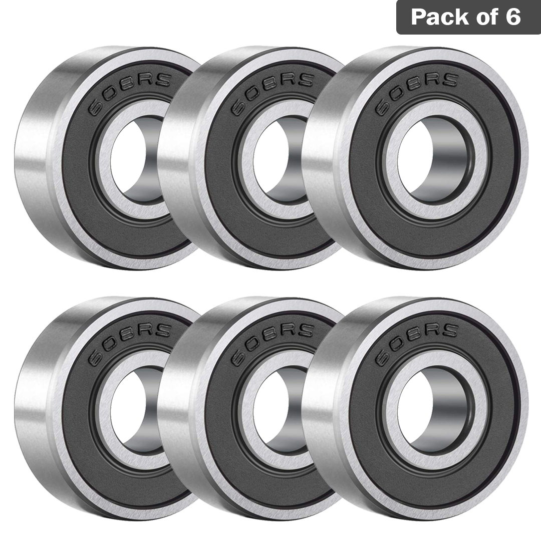 608RS (8x22x7mm) Ball Bearings Metal Double Shielded Radial Ball Bearings | 3D Printer or Robotics or DIY Projects or Wheelchair Wheel