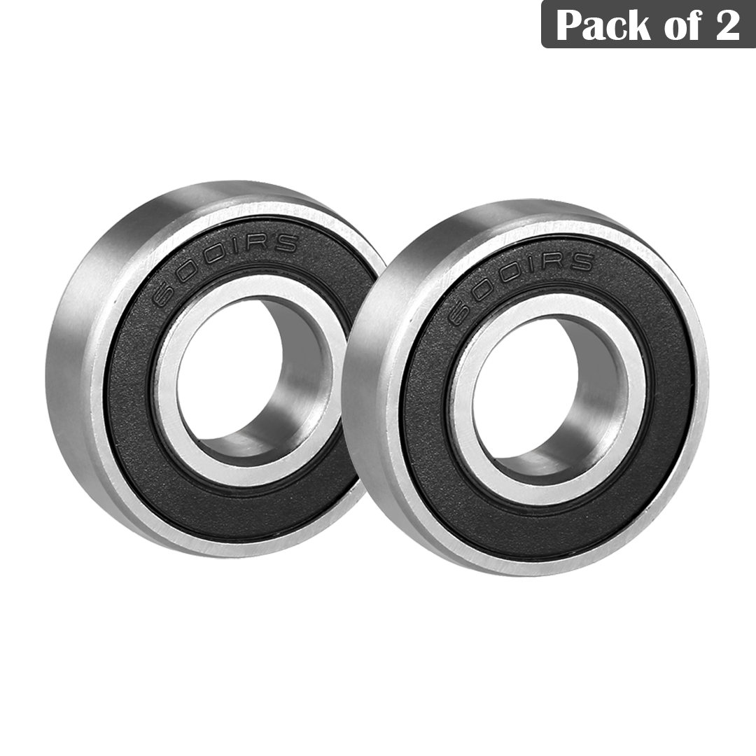 6001RS (12x28x8mm) Deep Groove Ball Bearings Rubber Double Shielded Radial Ball Bearing | 3D Printer | Robotics | DIY Projects or Wheelchair Wheel | Chrome Steel Pre-Lubricated