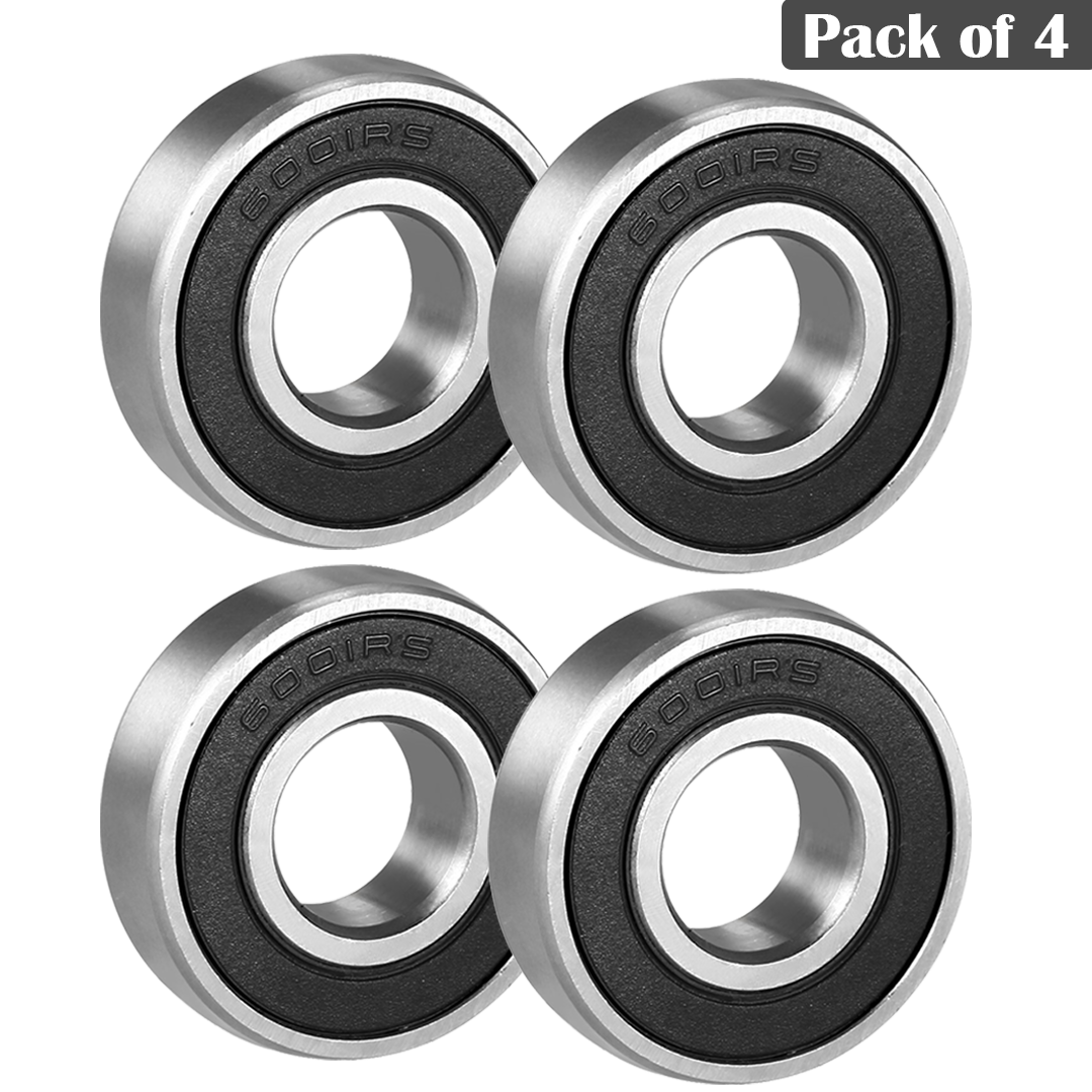 6001RS (12x28x8mm) Deep Groove Ball Bearings Rubber Double Shielded Radial Ball Bearing | 3D Printer | Robotics | DIY Projects or Wheelchair Wheel | Chrome Steel Pre-Lubricated