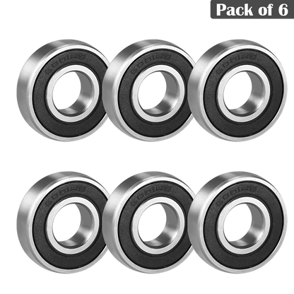 6001RS (12x28x8mm) Deep Groove Ball Bearings Rubber Double Shielded Radial Ball Bearing | 3D Printer | Robotics | DIY Projects or Wheelchair Wheel | Chrome Steel Pre-Lubricated