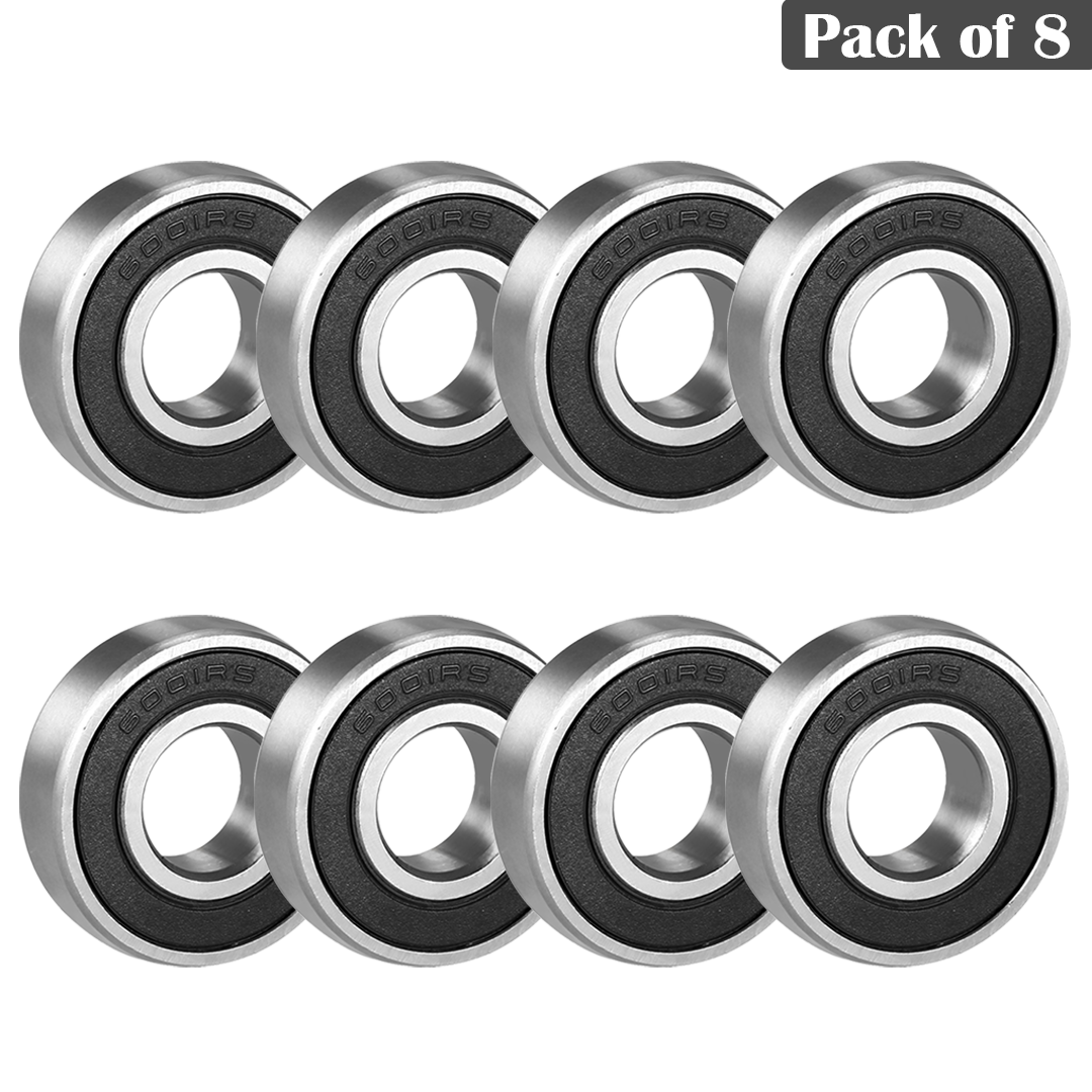 6001RS (12x28x8mm) Deep Groove Ball Bearings Rubber Double Shielded Radial Ball Bearing | 3D Printer | Robotics | DIY Projects or Wheelchair Wheel | Chrome Steel Pre-Lubricated